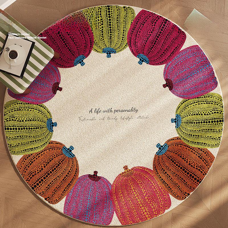 Living Room Circular Carpet Study Room Bedroom Makeup Table Dressing Room Thick Circular Carpet Anti Slip