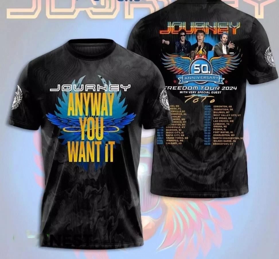 Journey Freedom Anyway You Want It 50th Anniversary 3D T-Shirt PP3D0126 S