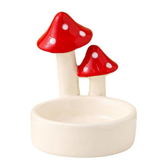 Christmas Ceramics Candle Holder Penguin Xmas Tree Mushroom Tealight Votive Candle Stand Candlestick Table Centerpiece Desktop Decoration