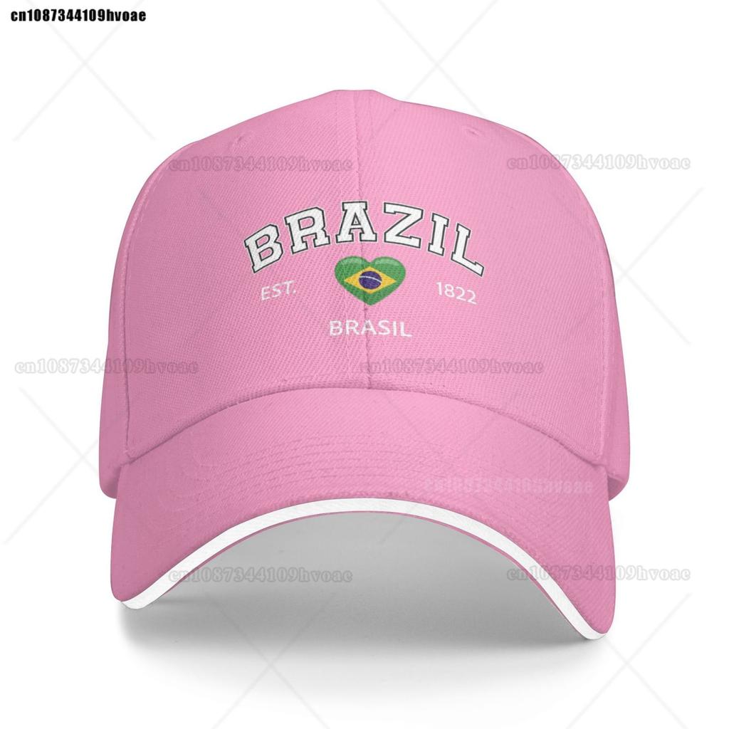 Fashion Flag Hats Brazil EST.1922 Baseball Cap Unisex Adjustable Summer Sport Caps Brasil Sandwich Caps Snapback Golf Hat