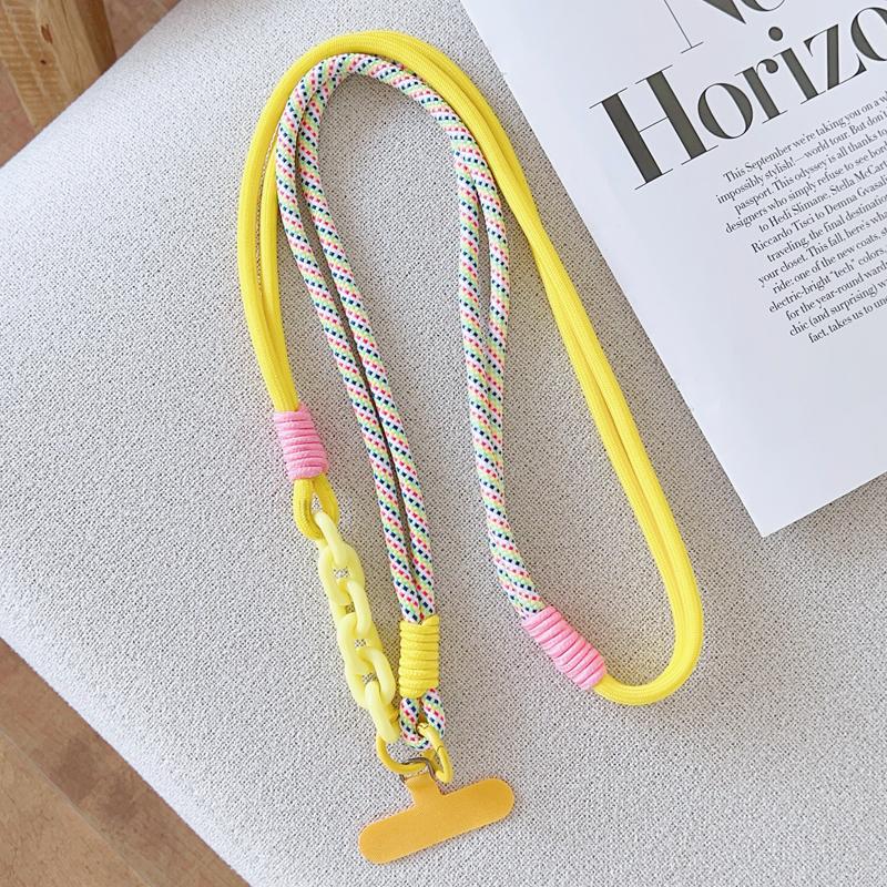 

Korea Fashion Universal Long Phone Lanyard Strap Mobile Phone Hanging Rope Neck Straps Anti-lost Lanyards Cell Phone Accessories