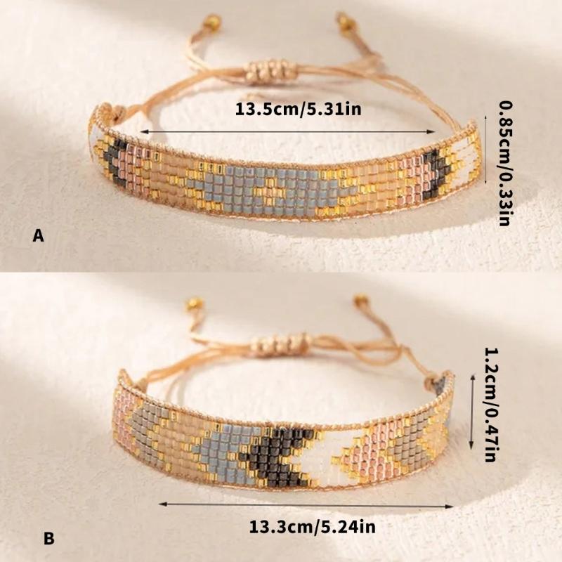 Handcrafted Woven Bohemian Bracelet with Multicolored Glass Beads for Sensitive Skin User Friendly Material Comfort Fit Everyday