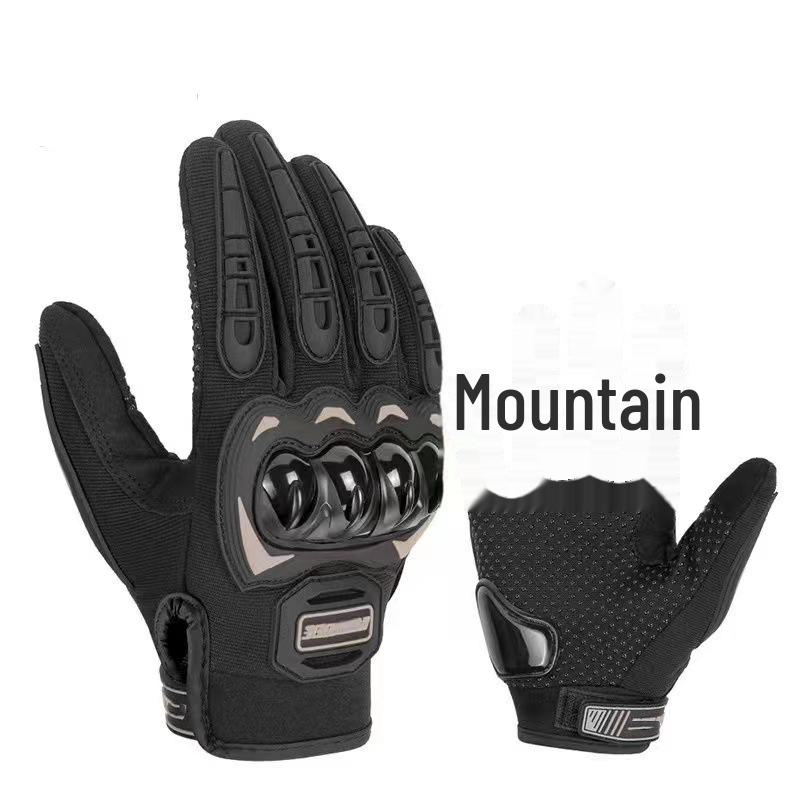 

«Дихаючі мотоциклетні рукавички на повний палець для їзди на відкритому повітрі - захисна оболонка, захист суглобів, протиковзка, сенсорний екран» One Size