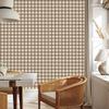Brown Checkered Wallpaper in Brown, Beige and Cream for Living Room and Bedroom 50x1000