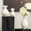 Keramikvase Gekräuselte Blüte Keramikvase Blumentopf Florale Accessoires Vasen Töpfe Terrarium Heimdeko Zubehör