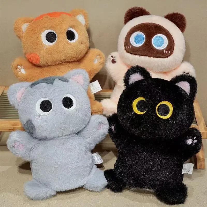 Cute Cat Hand Puppet Plushed Doll Soft Kitty Educational Baby Toys Simulator Animal Soft Stuffed Toys Anime Puppet for Kids