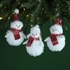 Cute Christmas Plush Snowman Pendant Xmas Ornament Christmas Tree Pendant  New Year
