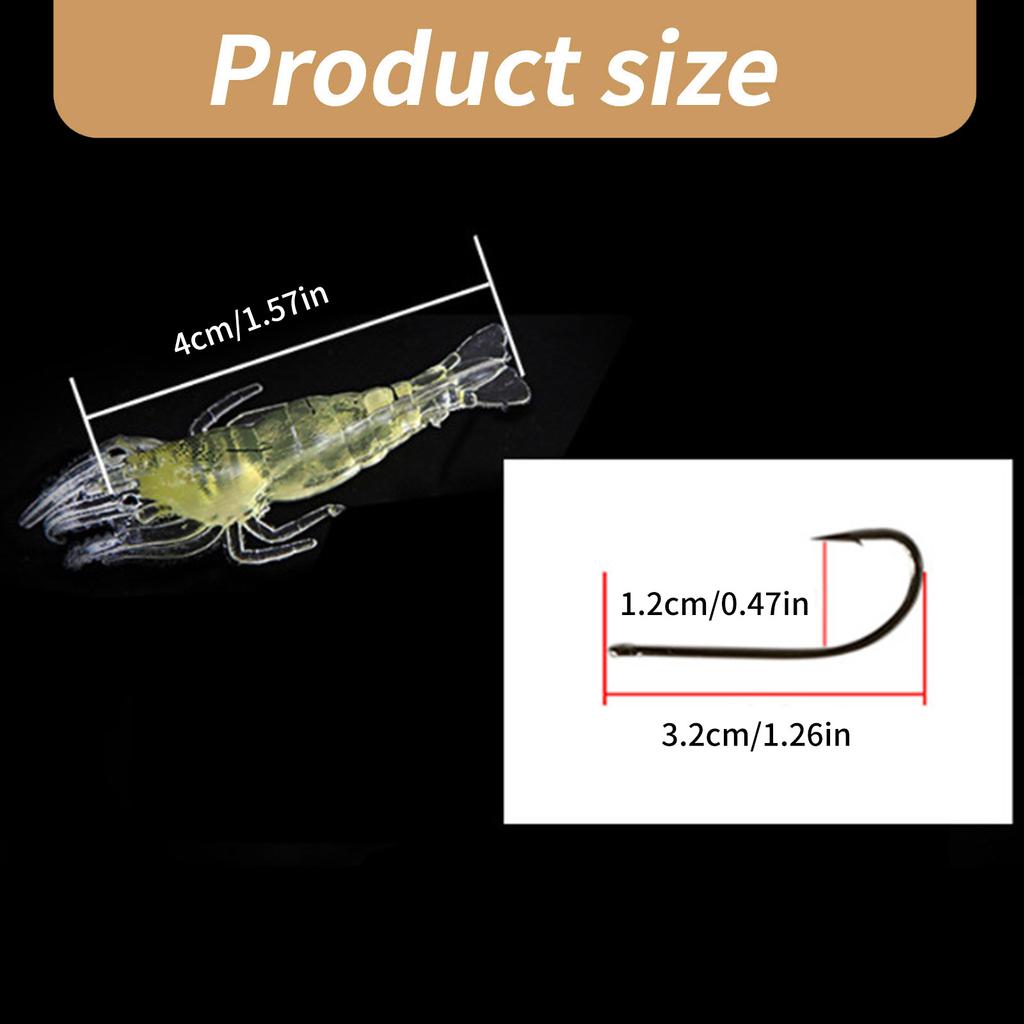 10 Stück Garnelenköder Haken Weiche Garnelen Angelköder Weiche Köder Weiche Garnelen Angelköder Simulation Weiche Garnelenköder Garnelen