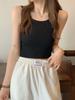 Women's Small Square Neck Sleeveless Knit Camisole - Summer Cropped Top
