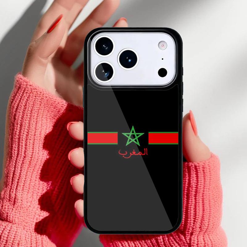 Morocco Flag Coat Of Arms Symbol Phone Case for iPhone 17 Air 16e 15 14 13 Pro Max Back Cover for 12 11 Pro Coque