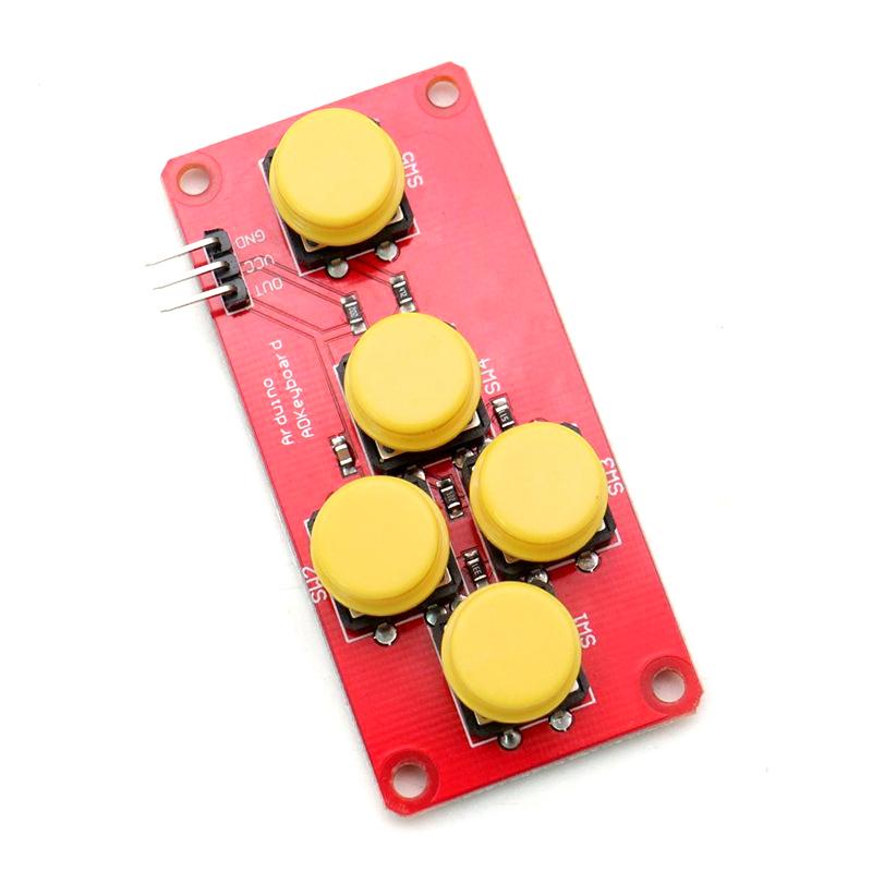 Ad Tastatur Simuliert Fünf-Tasten-Modul Analoger Knopf Für Arduino Sensor-Erweiterungsplatine