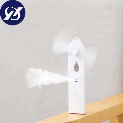 Portable 2 In 1 Mini Fan Humidifier USB Rechargeable Handheld Fan Water Spray Mist Fan Face Steamer Air Conditioner for Outdoor