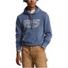 Polo Ralph Lauren Ss23 Letter Pattern Printed Hooded Drawstring Pullover Sweatshirt Men Sweatshirt Blue 710877552-007