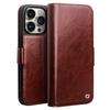 Qialino Originální Kožené Flip Pouzdra Pro Iphone 18 17 Air 16 15 Pro Max Plus Ručně Vyráběné Pouzdro Na Telefon S Přihrádkami Na Karty