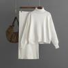 Knitted suit women's new autumn and winter new solid color turtleneck sweater half-body hip skirt two-piece set