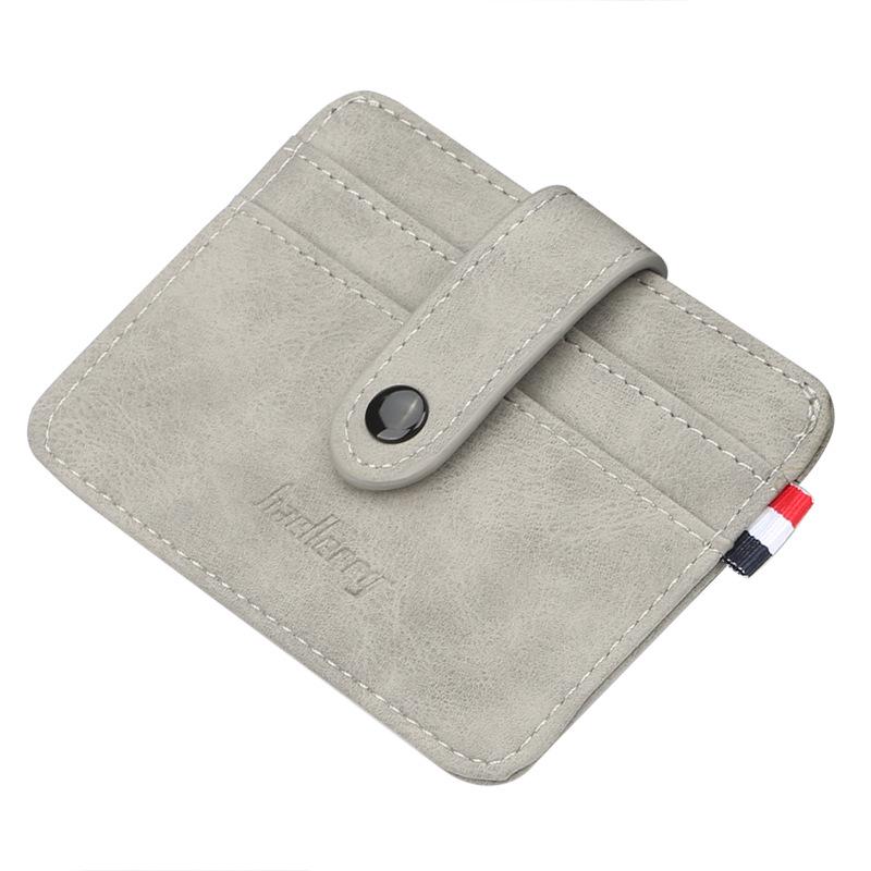 Men s Ultra-thin Card Holder: Creative Mini Clip for Bank Cards & Driver s License серый