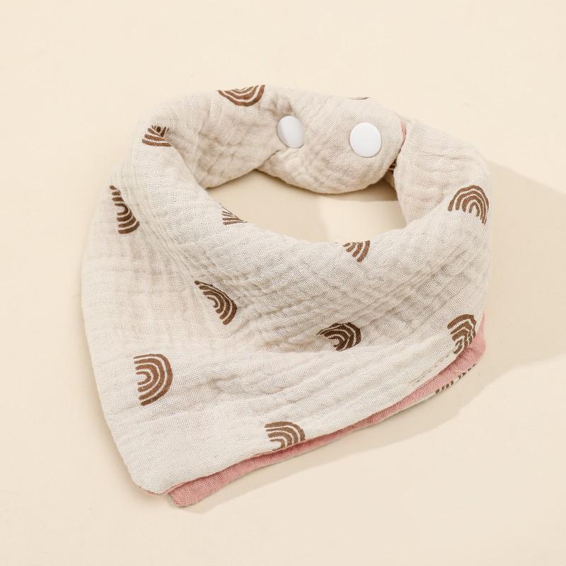 4-Layer Cotton Muslin Drool Bib Babies Toddler Triangle Soft Absorbent Baby Unisex