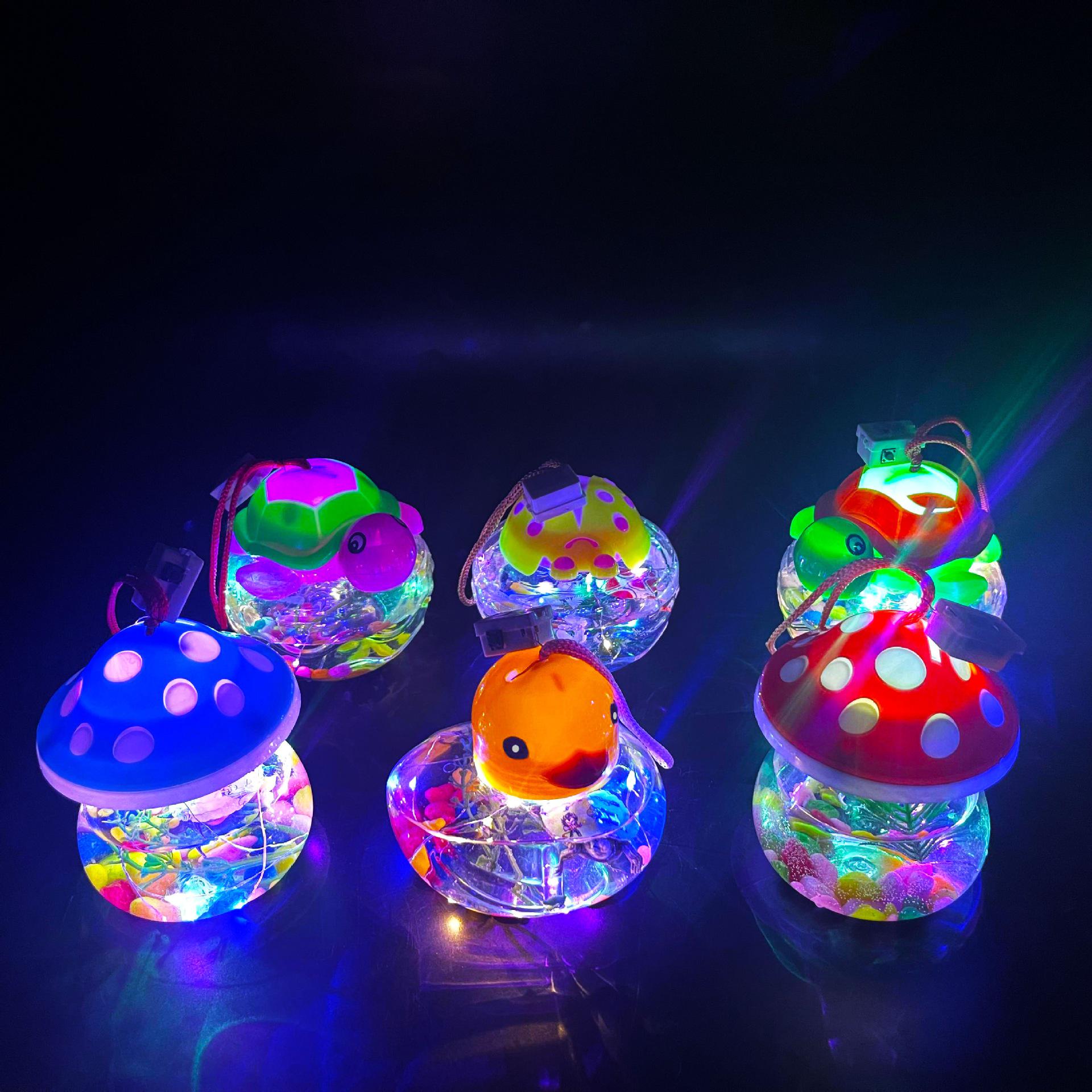 Luminous Handheld Goldfish & Turtle Tank: Transparent, Easy-to-Carry Pet Bottle