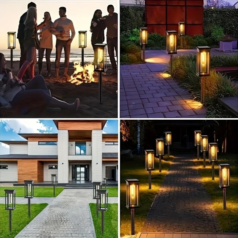 Solar Tungsten Lawn Lamp,LED Outdoor Ambient Lighting, Suitable for Courtyard, Garden, Villa, Driveway, and Festive Party Atmosphere Decoration