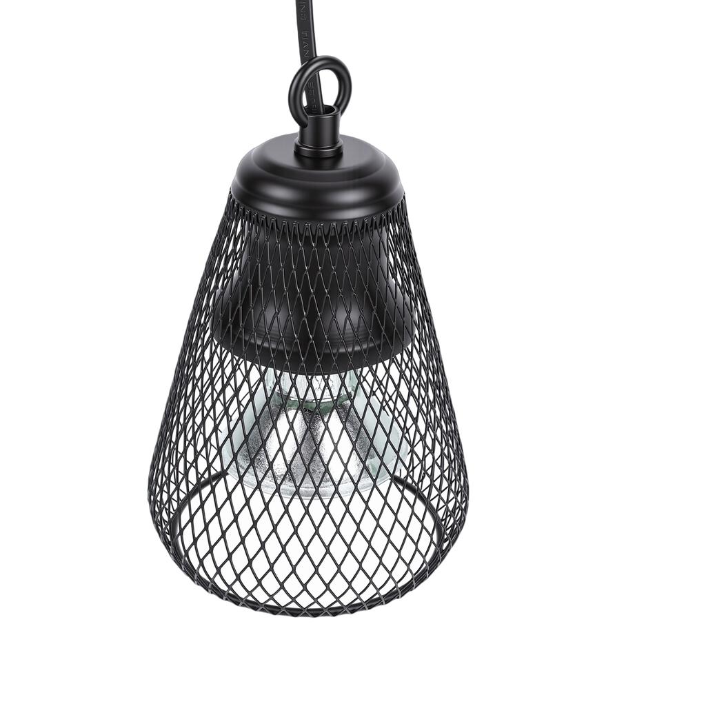 Reptile Heater Lamp Anti Scald Mesh Cage Lampshade Cover for Turtles Chicks Lizard Snake US Plug