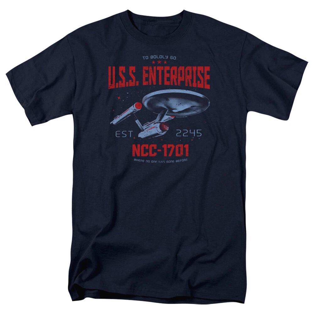 Star Trek Stardate 2245 T-Shirt USS Enterprise NCC-1701 Distressed Tee S-5XL L