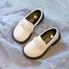 Toddler Girl's Laofers Autumn Pearl Stylish Three Colors Children Leather Shoes 23-35 Slip-on Fashion Comfy School Kids Shoe