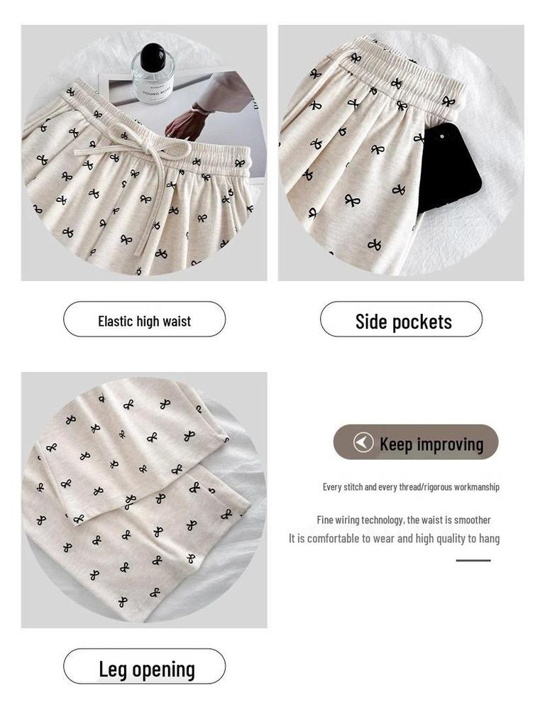 2025 Petite High-Waist Soft Drape Wide-Leg Pants for Women, Spring/Autumn