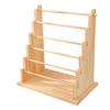 Wooden Jewelry Stand Log Bracelet Display Organizer with Removable Rod Visible Jewelry Showcase Rack