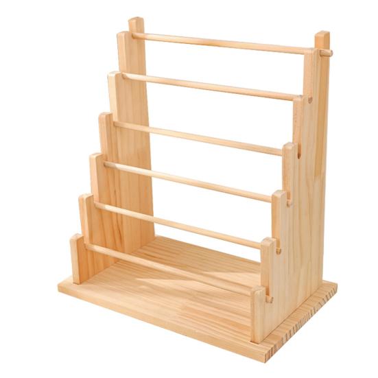 Wooden Jewelry Stand Log Bracelet Display Organizer with Removable Rod Visible Jewelry Showcase Rack