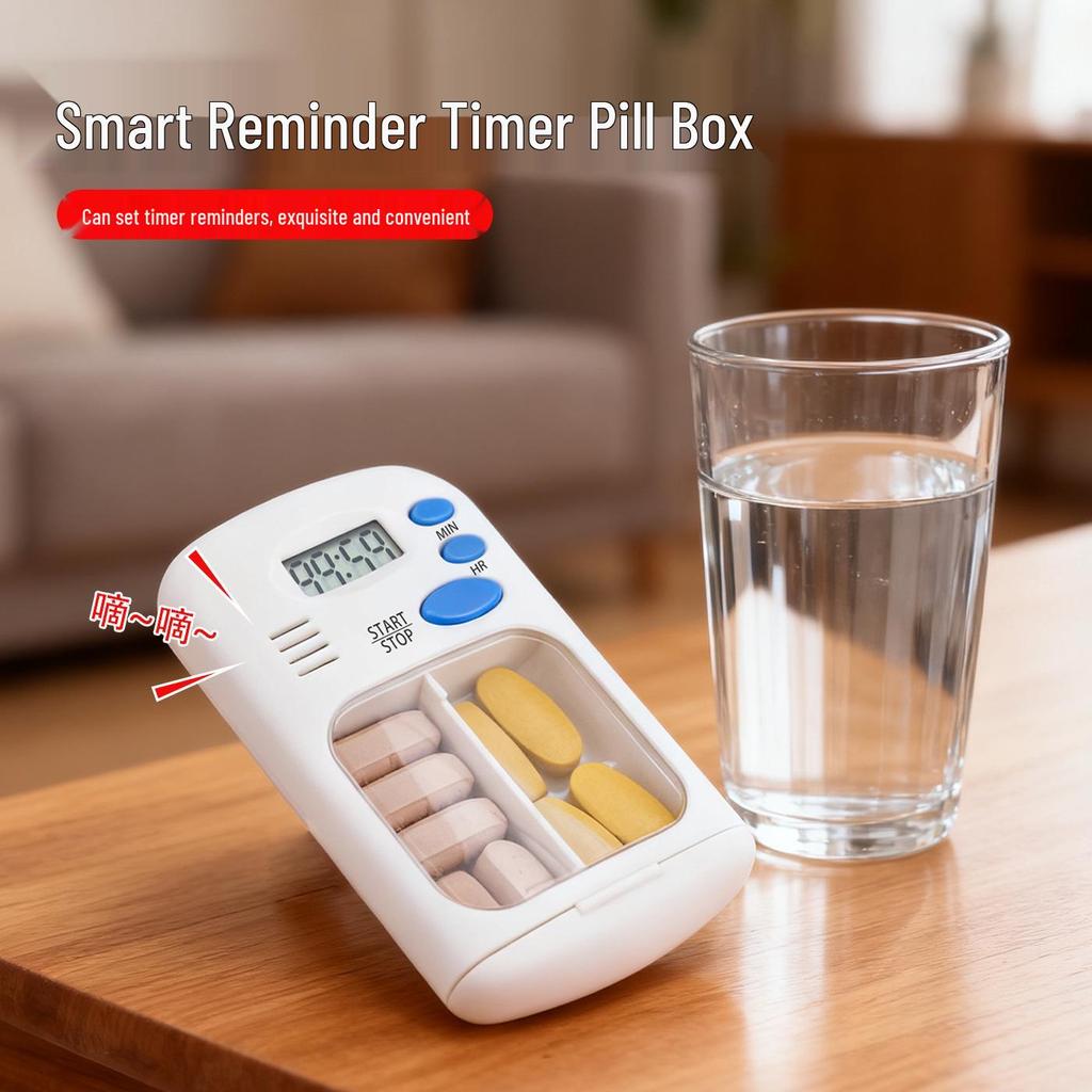 Portable Smart Medicine Box with Compartmentalized Design and Moisture-Proof Seal for Medication Reminders