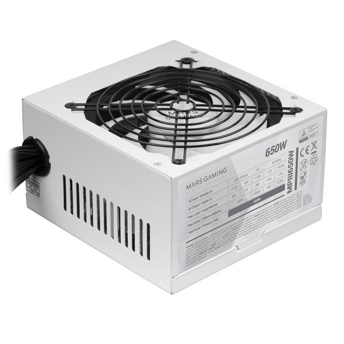 Alimentation PC - Mars Gaming - MPIII650 - 650W - Technologie Silencieuse AI-RPM - Efficacité 85%