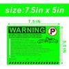 Illegal Parking Warning Stickers - Vibrant Green Parking Violation Notices - Stick-It-And-Forget-It Adhesive - 55 Pcs Private Parking Violation