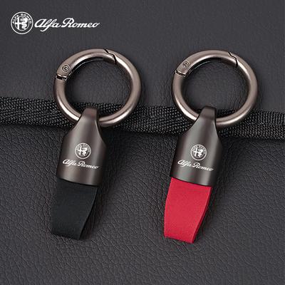 Laser Car Badge Keychain Car Logo Keyring Accessories For Giulietta Mito 159 Giulia Stelvio 156 147 Tonale Brera
