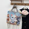 Artic National Style Canvas Tote Bag With Embroidered Butterfly For Daily Use