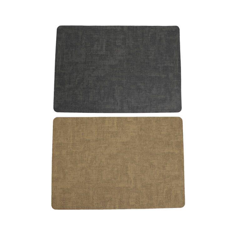 Nordic Minimalist Double-Sided Leather Placemat - Creative PU, Waterproof, Heat-Resistant.