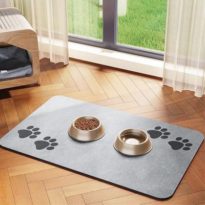 Simple Absorbent Pet Feeding Pad Dirt Resistance Diatom Mud Cat Dog Sleeping Mat Quick-drying Easy Clean Floor Mats