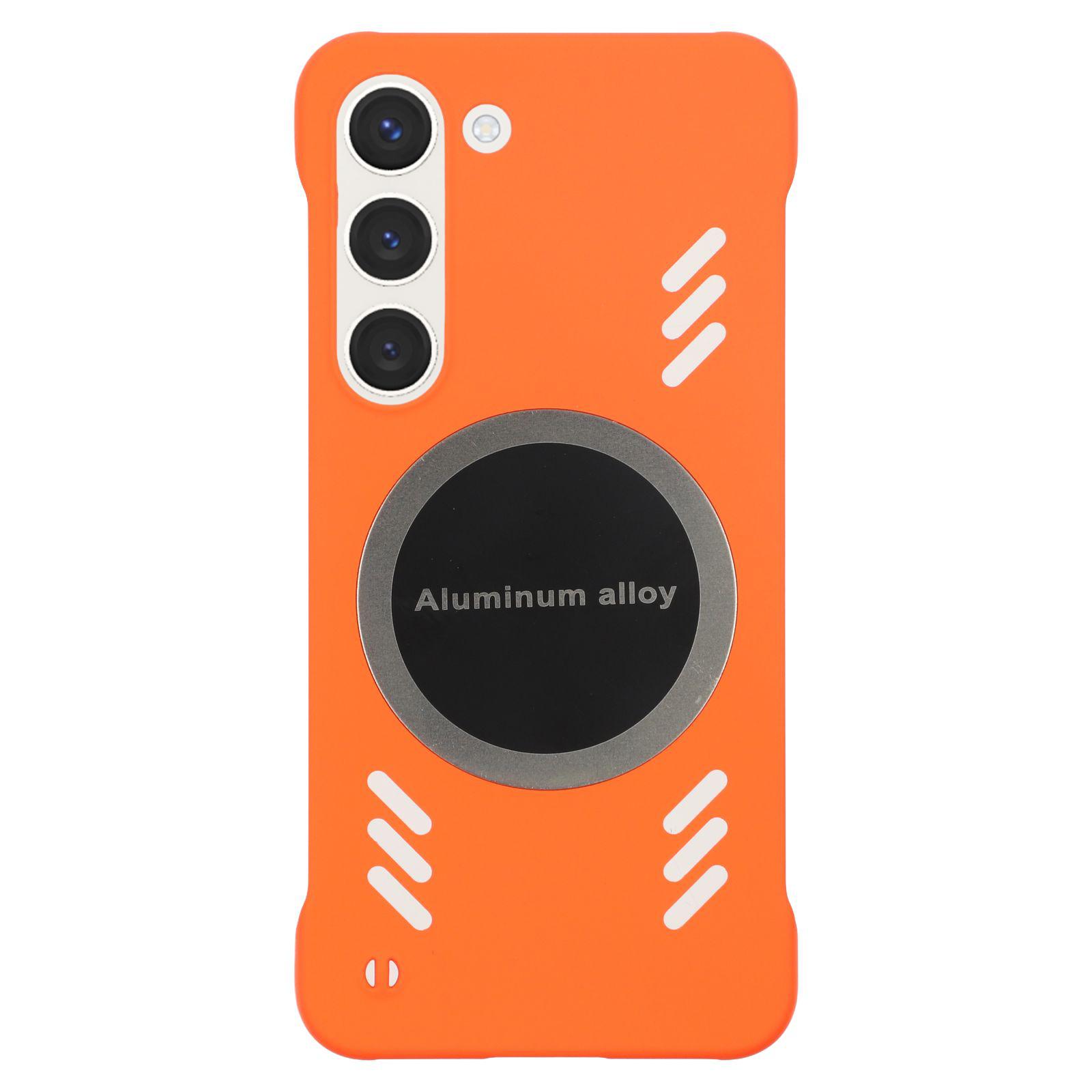 

For Samsung Galaxy S23 Case Hard PC Frameless Heat Dissipation Phone Cover Orange