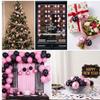 6 Piece Matte Polka Dot Plastic Christmas Ornament Balls Handmade Hanging Decor for Tree Holiday Home Display Use