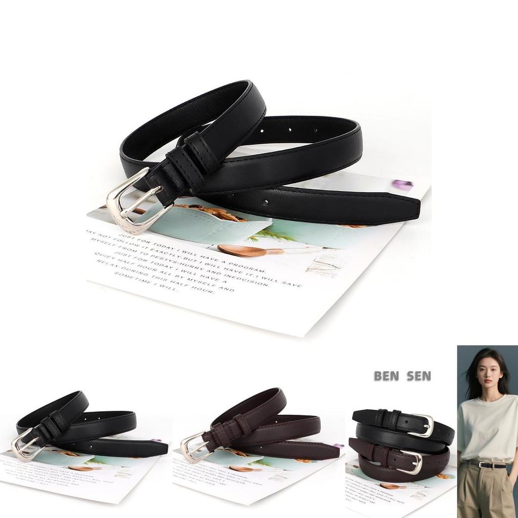 Fashionable Solid Retro Color Silver Buckle Woman Belt For Daily Wear Casual