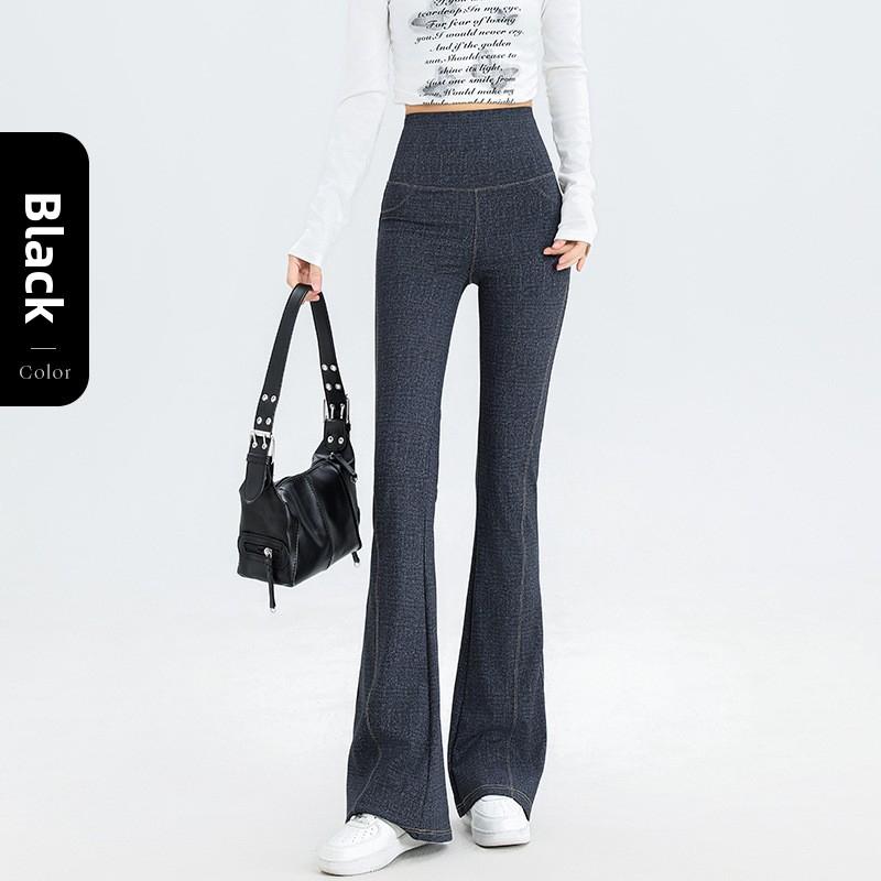 Women's Slim Fit High Waist Tummy Control Butt Lifting Flared Jeans New Fashion Flared Long Yoga Pants for Autumn
