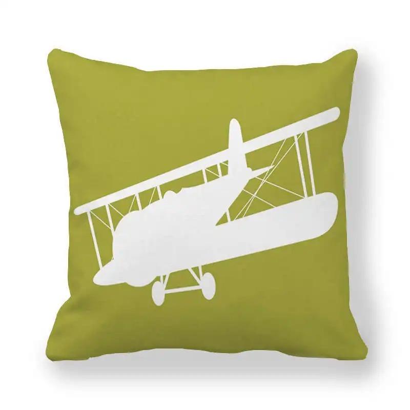 Cartoon Airplane Pattern Pillowcase Interior Decoration Office Living Room Home Pillowcase