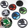 2025 New ABS Car Front Rear Emblem for SKODA Rapid Fabia 1 2 Karoq Yeti Superb Vision Octavia A7 RS Decals Trunk Logo Sticker Ac