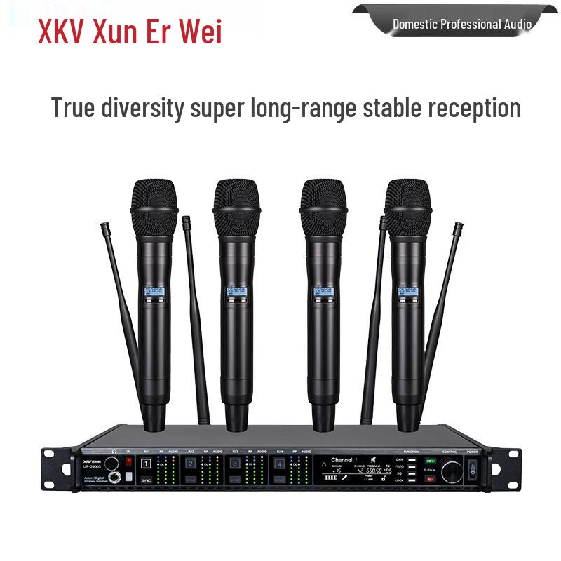 Xun'erwei Professional True Diversity Infrared Wireless Microphone System (CN version)