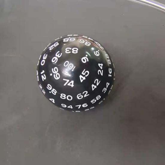 Number Dice Multi-sided Engraved Number Bright Color Easy To Read Acrylic 100 Sided Polyhedral Dice Table Games Board Game Props