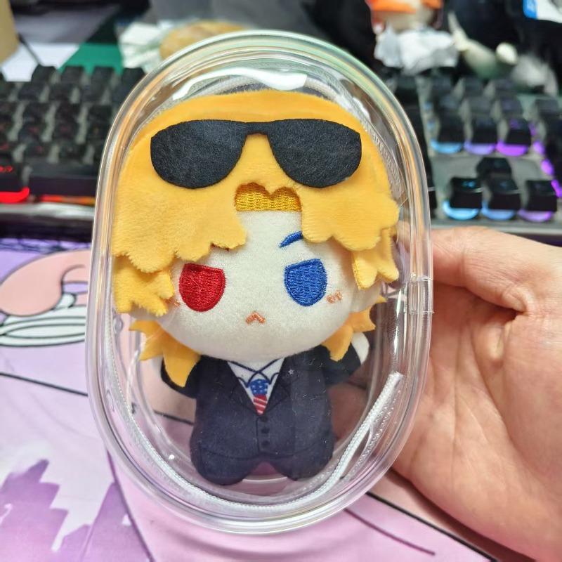 Cute CountryHumans Plush 10cm USA Canada Chibi Cotton Dolls with National Flag Designs Keychain Pendant Country Humans Fans Collectible Birthday Gift