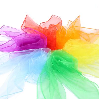 6pcs/set Square Scarves Party Games Movement Magic Trick Festival Performance Prop Clothing Dress Up Accessories Candy Color TMZ
