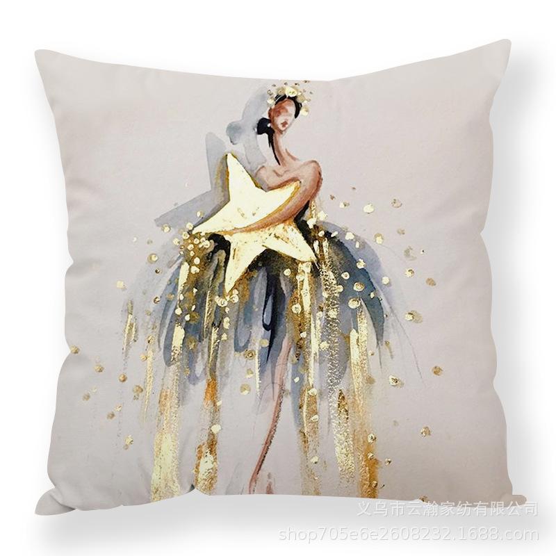 

Духи Цветы Креативный Дизайн Плюшевая Наволочка Инс Скандинавская Подушка Подушка для Талии 45 * 45Cm pillow cover