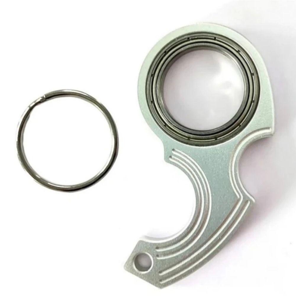 Anti-Anxiety Fidget Spinner Keychain Aluminium Zinc Zinc Alloy Fingertip Rotation Keychain  Party Gift