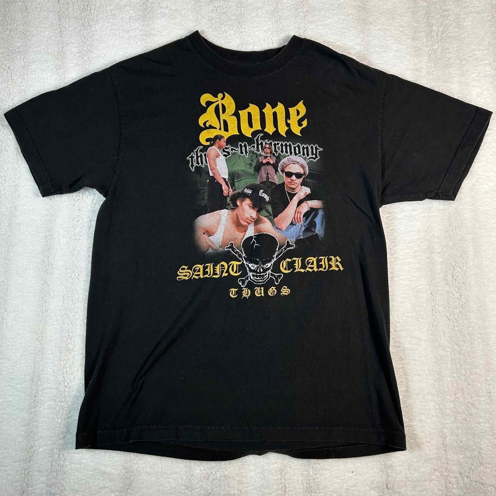 Bone Thugs n Harmony Saint Clair Chaos Black T Shirt Large Rap Hip Hop Unisex T-Shirt XXXL