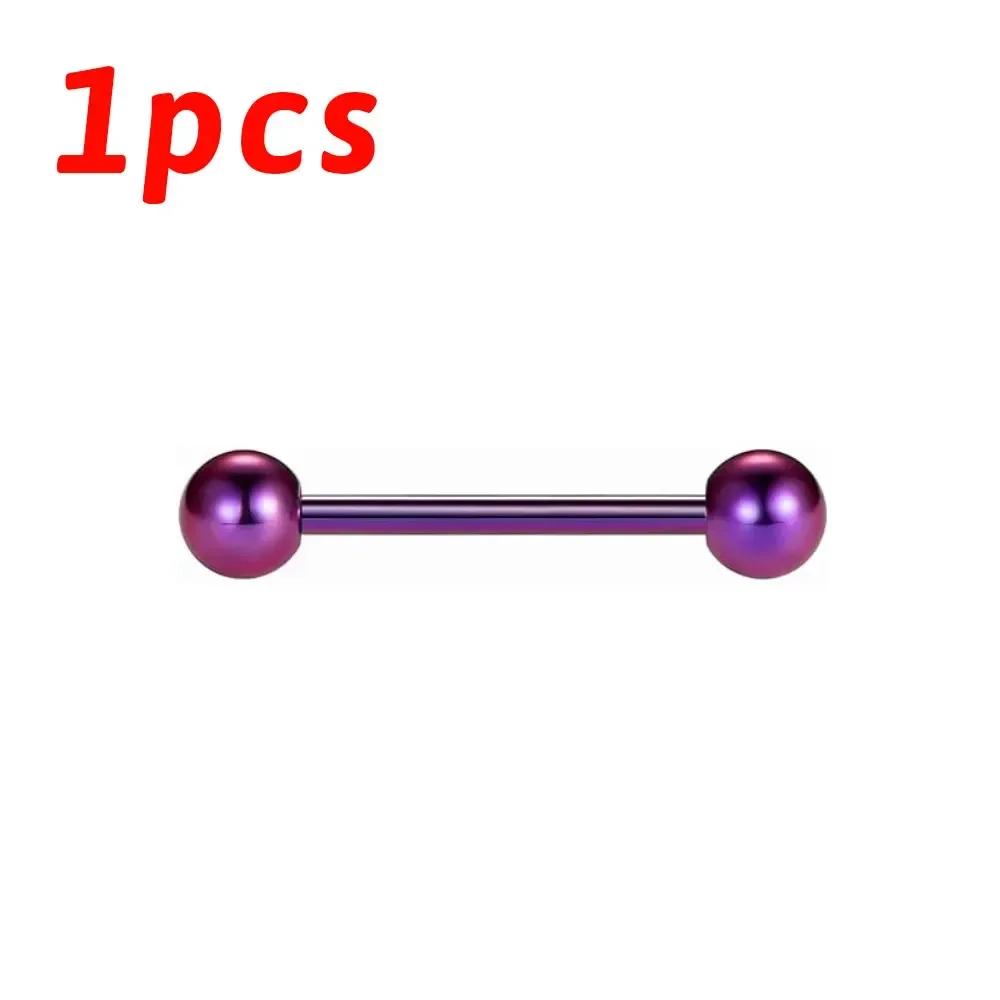 1/10pcs F136 Implant Grade Titanium Internal Thread Barbell Straight Piercing 14G 16G Bar Tongue Nail Lip Industrial Anodized